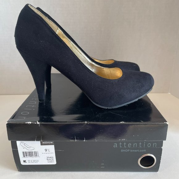 ATTENTION JAYDEN II High Heels Womens Size 9.5M Black Suede Style 30405 - Picture 4 of 14